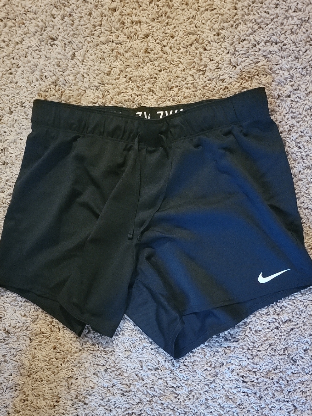 Nike Black Running Shorts with White Swoosh